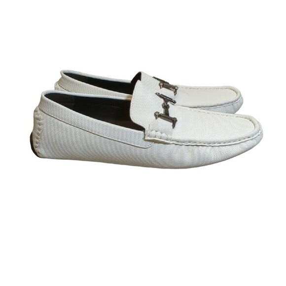 ✅FARANZI Rover White Fashion Driving Shoes Slip-on Moc-Toe Mens 9 Casual Loafers - Picture 7 of 10